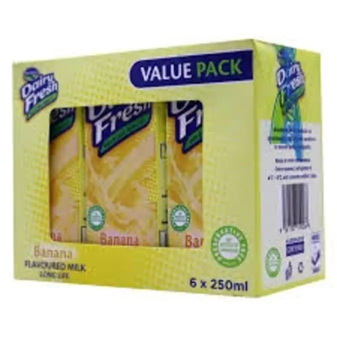 Brookside Dairy Fresh Banana 250Ml 6 Pack